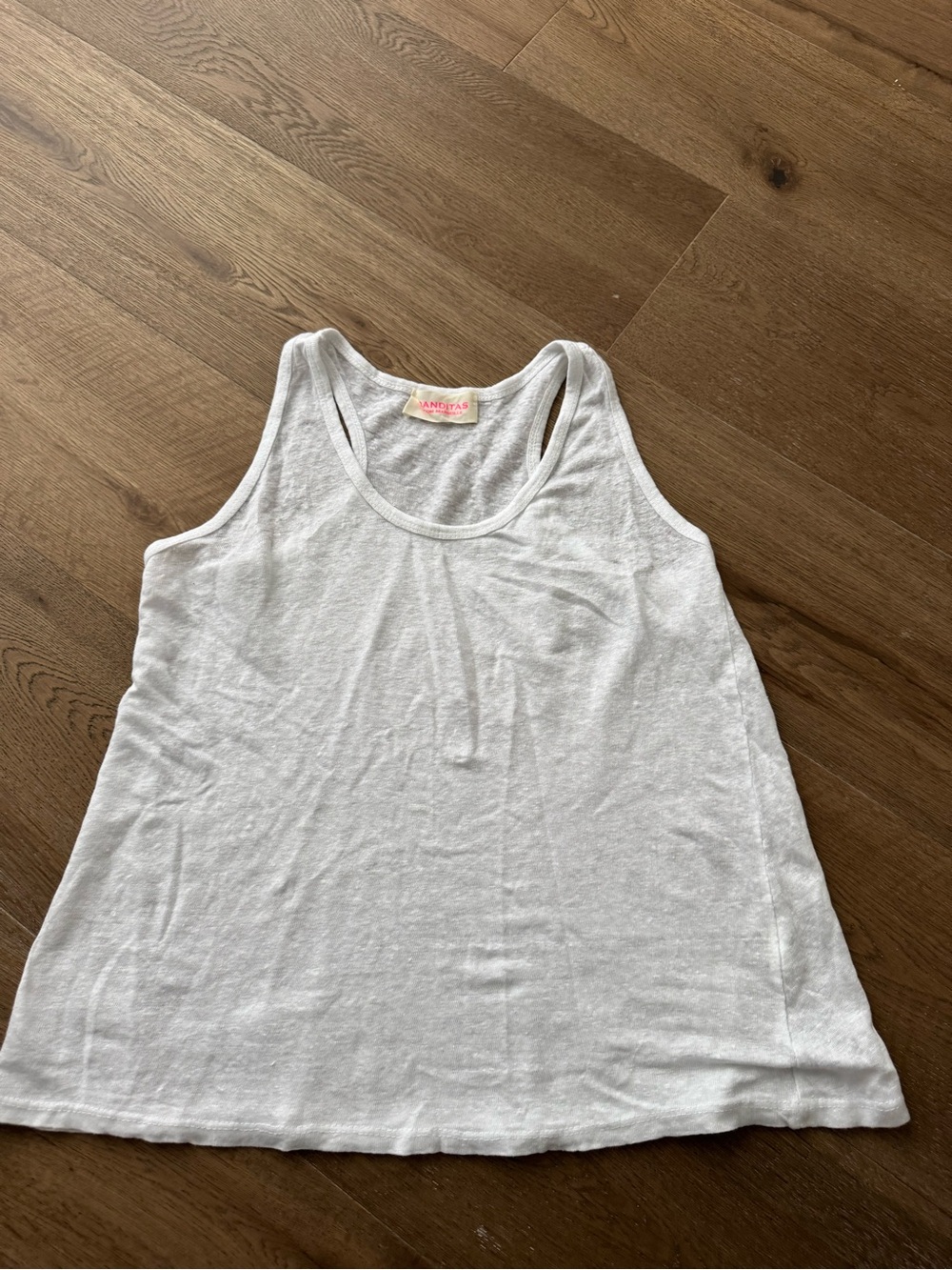 Banditas From Marseille White Scoop Neck Tank
